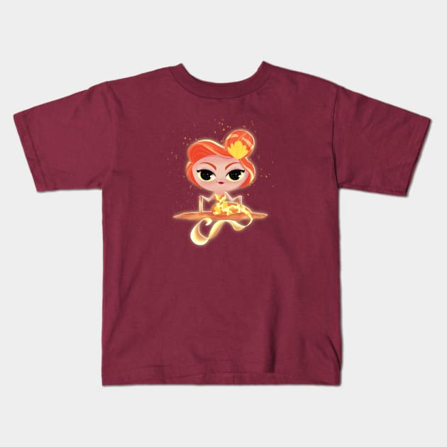 Magma mermaid Kids T-Shirt by Krismilla 